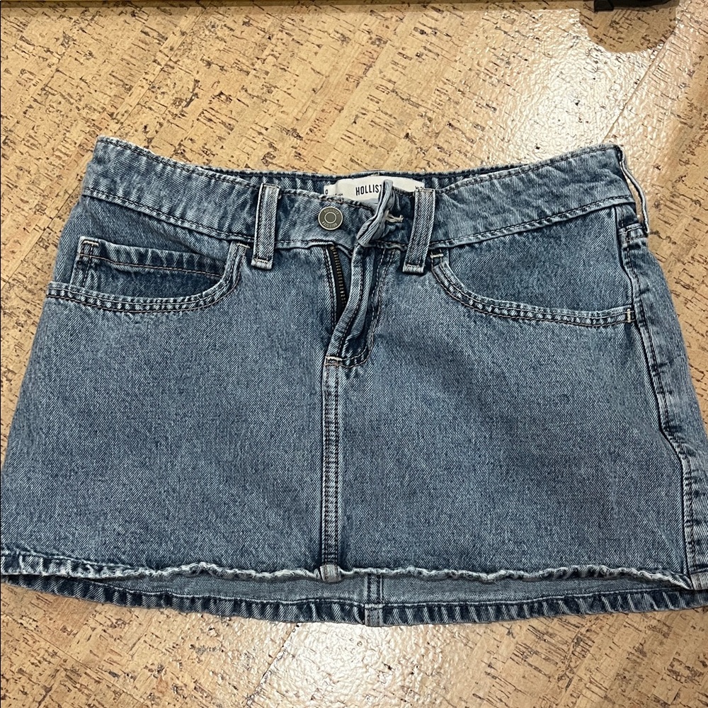 Hollister Light Blue Denim Mini Skort